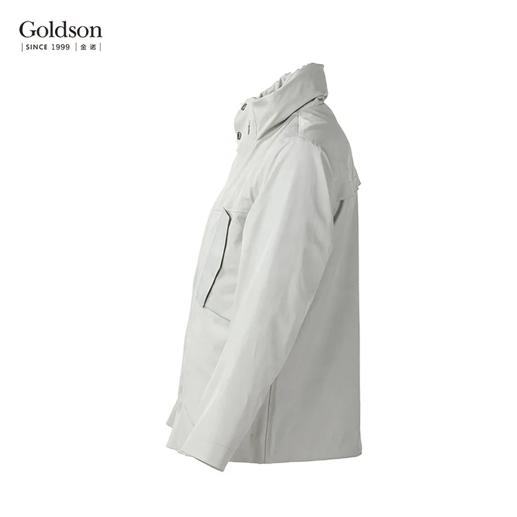 New model designer hood solid color waterproof stitched mens jacket