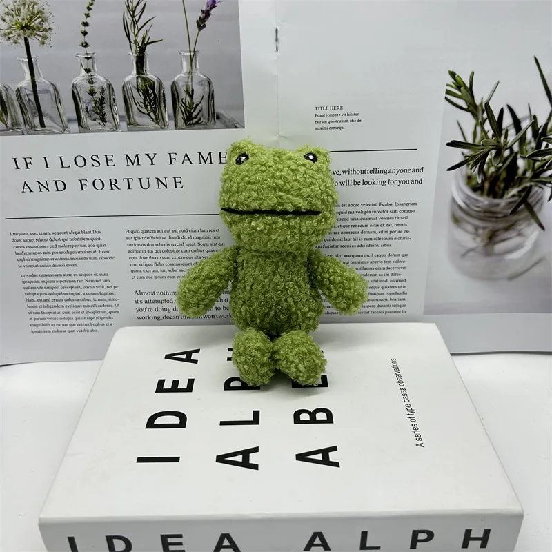 Plush Keychains Toys Cute Plush Green Frog Stuffed Animal Keychain Purse Backpack Decor Bag Ornaments Mini Frog Plush Keychains