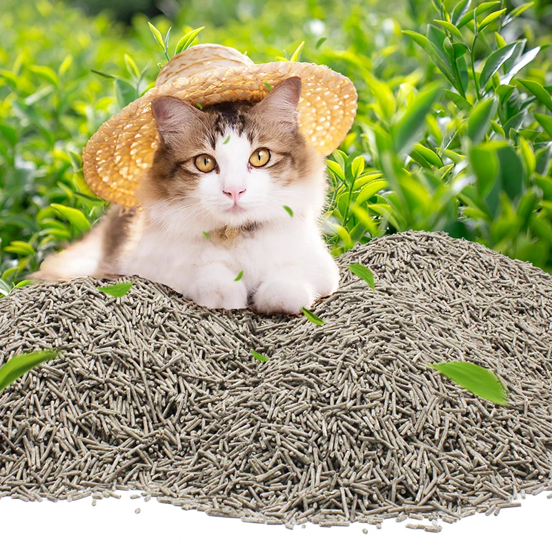 OEM factory 100% plant tofu cat litter pea fiber oem mix tea