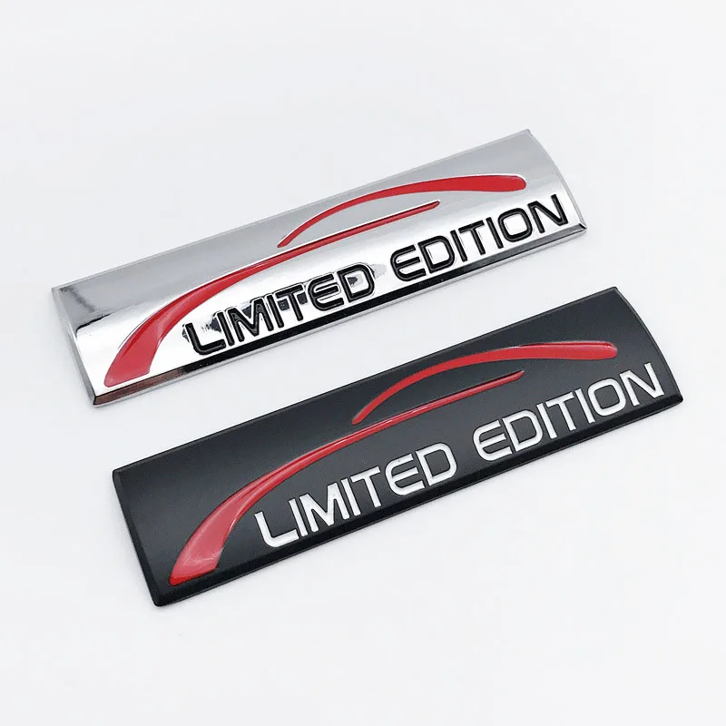 9.1*2.4CM 3D Metal Auto Accessories Chrome Limited Edition Car Sticker Emblem Badge Car Body Decal Motorcycle Stickers