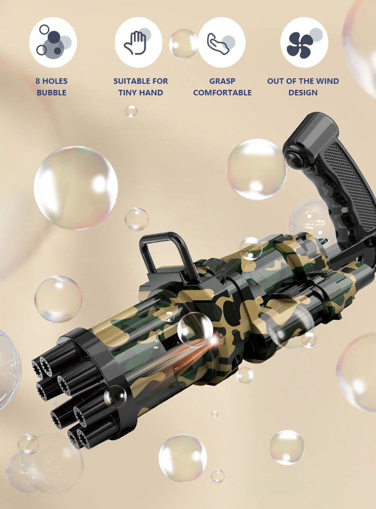 2021 Новый мини бластер Электрический мыльный динозавр машина Gatling Bubble Gun игрушки для