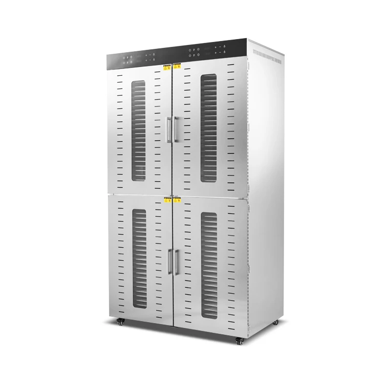 LARGE capacity stainless steel digital control 4 cabinets heat circulation commercial 96 tray food dehydrator