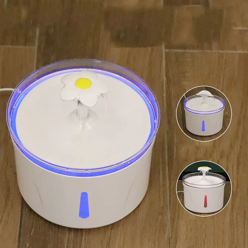 PC Circulating Flow Silent Dog Cat Pet Feeder Fountain Auto Smart Water Dispenser Filter Fountain For Pet Accessories