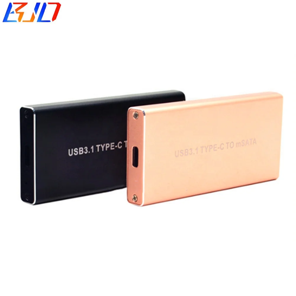 USB 3,1 жесткий диск коробка 10 Гбит/с Тип C MSATA SSD адаптер Корпус