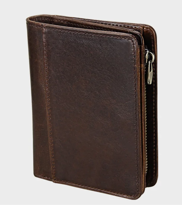 Распродажа, оригинальный RFID складной кошелек, ретро стильный удобный мужской кошелек из кожи Crazy Horse