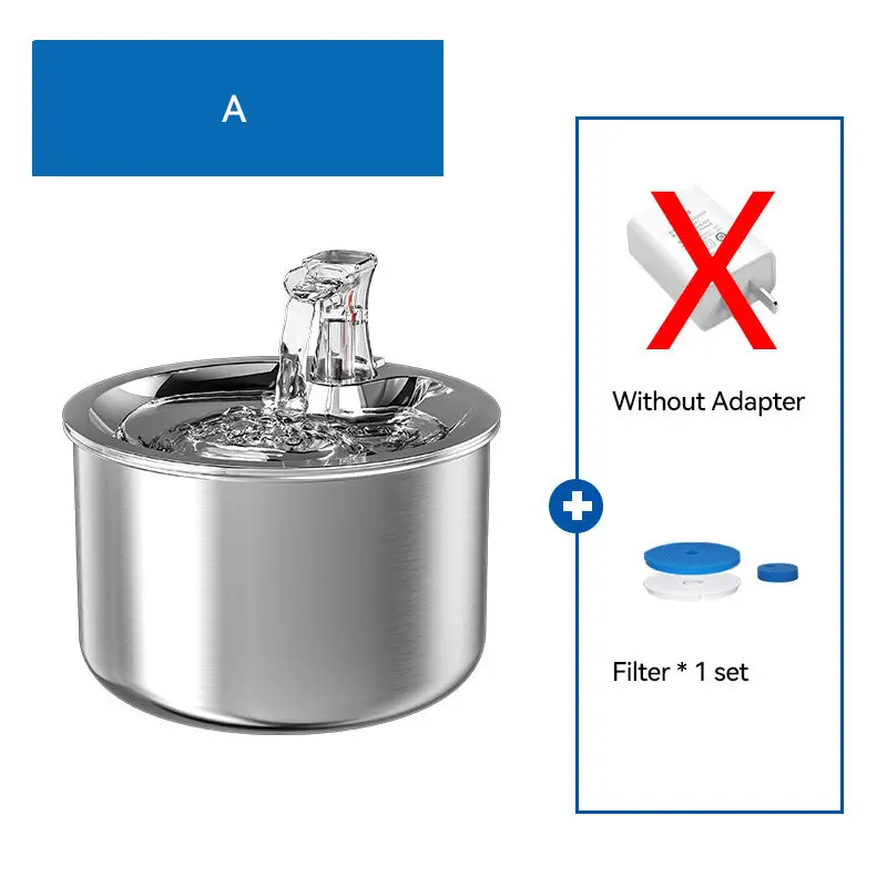 New Cat Stuff Drinker USB Electric Mute Cat Water Fountain Stainless Steel Bowl Cat Dog Pet Automatic Feeder