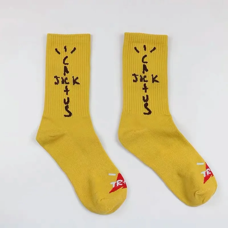 
Wholesale top design high quality fashion Jacquard fashion socks crew cotton socks 