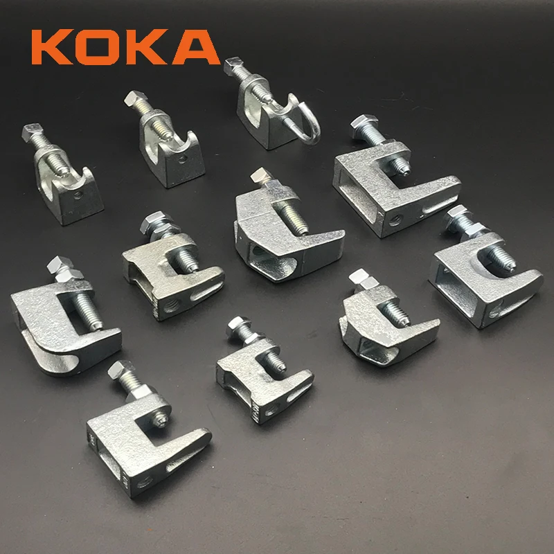 Factory direct sale adjustable cast iron g h beam clamp for construction