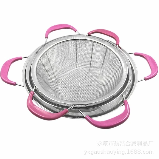 New High-end Listing Pot Set Stainless Steel Strainer Mesh Filter Kitchen Basket