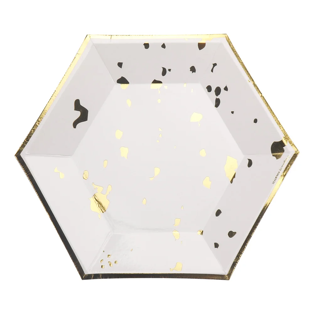 disposable paper plates custom party plate round dessert plate dish for sale