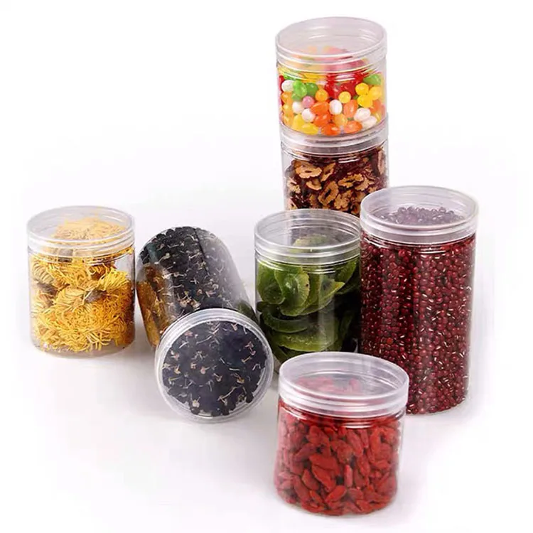 8oz 12oz 16oz Clear Plastic Food Honey Container Bottles For Peanut Butter