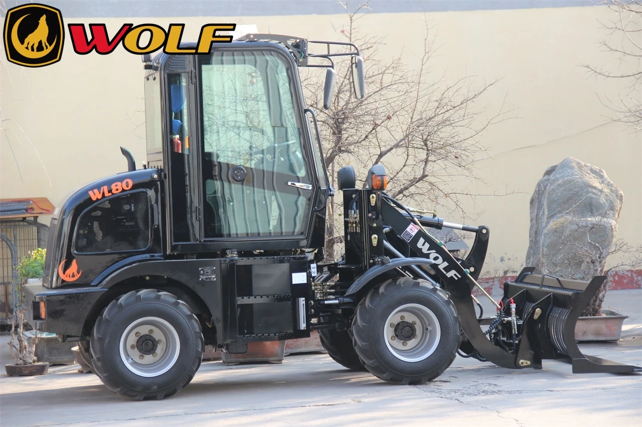 WOLF 4wd mini loader 800kg 0.8ton mini loader with price