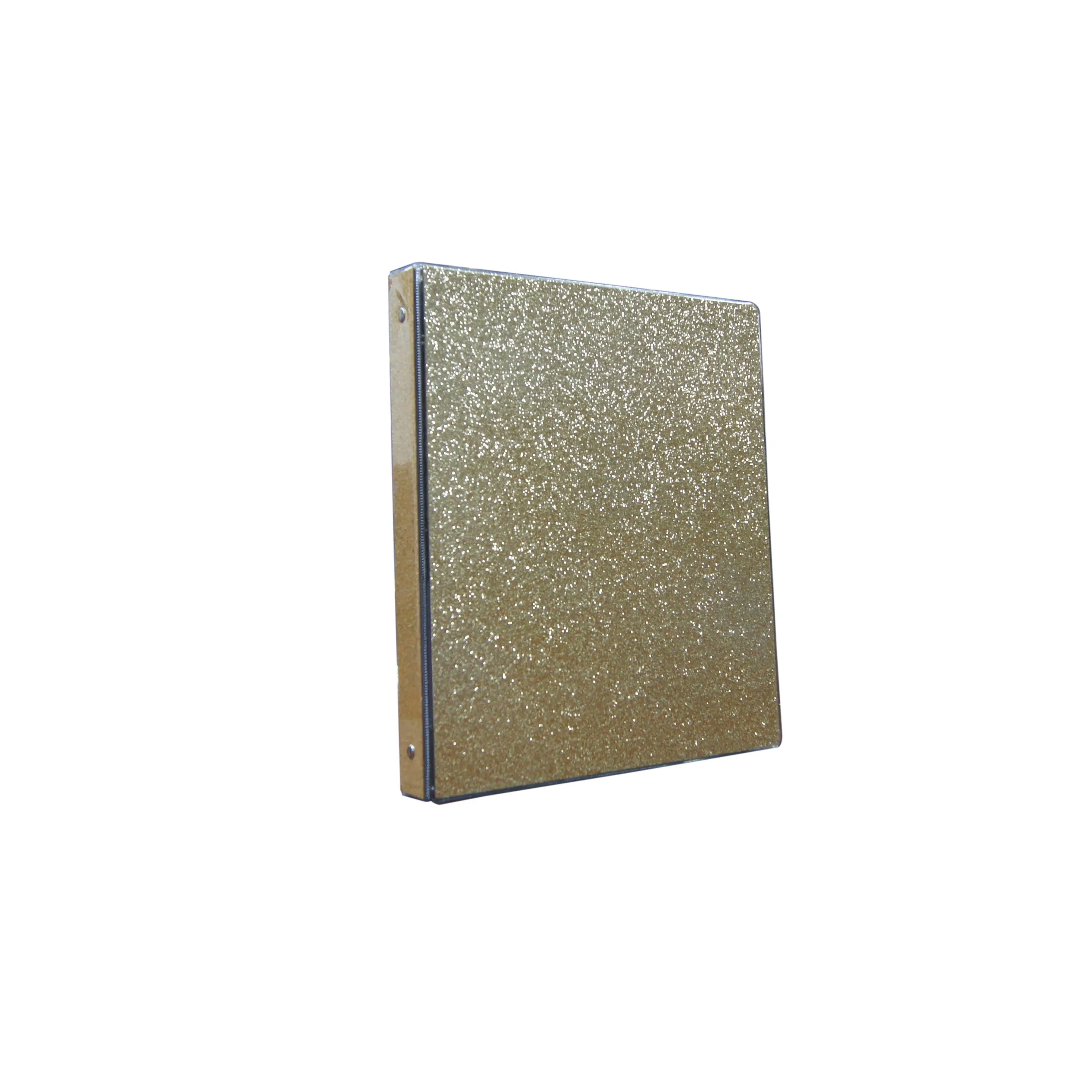 Glitter Paper Ring Binder A4 Folder 3 Hole Rings Custom Color Glitter paper ring binder