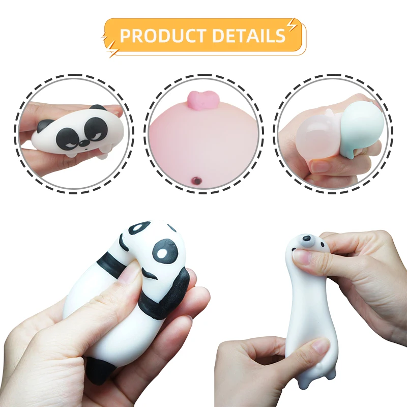 High Quality Cute Squeeze Stretch Toy Animal Shape Anti Stress Squishy TPR Foam Relief Anti Stress Ball