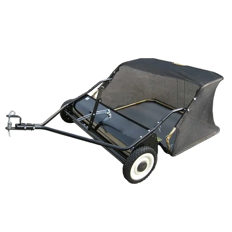 46-inch Two-behind Tow Behind Lawn Sweeper for Garden Tractor Leaf Collector