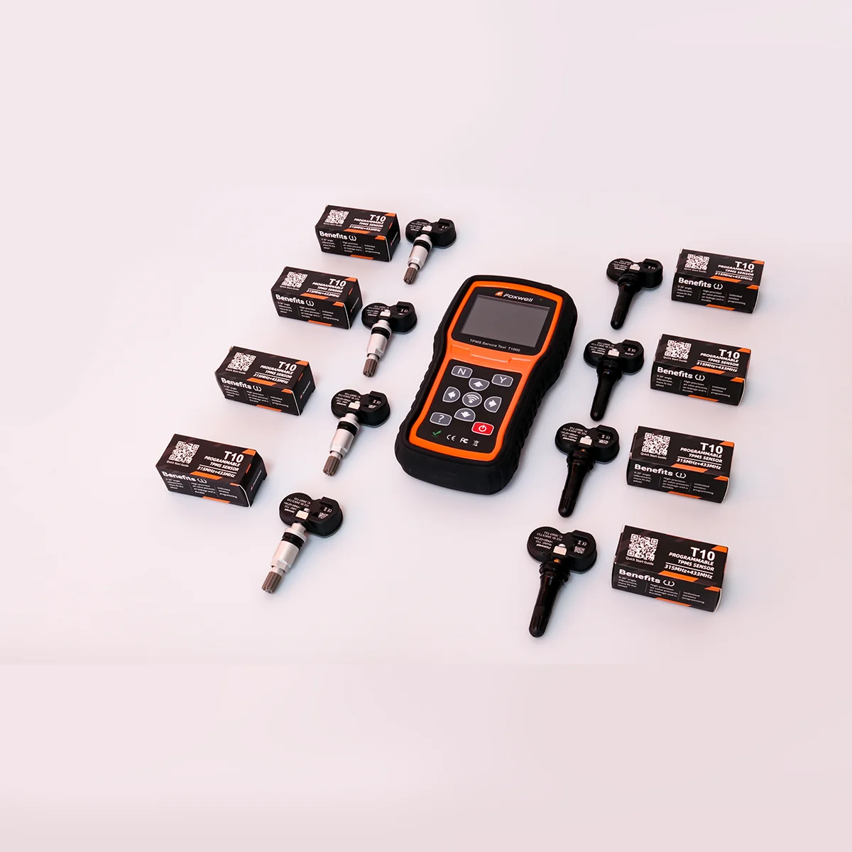 Foxwell T10 Universal Programmable TPMS Sensor Tire Pressure System Programmable TPMS Sensors 433MHz 315MHz