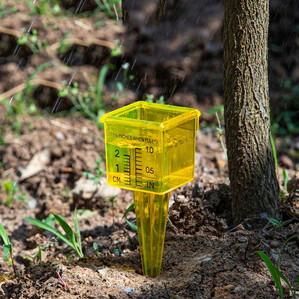 10Pcs Plastic Garden Weather Rain Gauge Outdoor Water Measuring Water meter Water measuring cup Watering flowers Drip irrigation