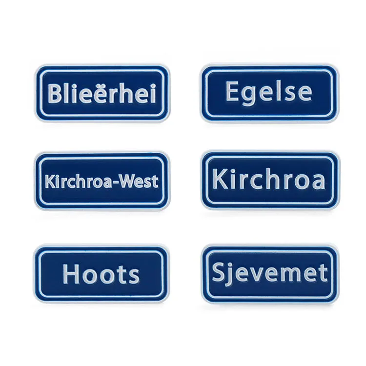 Manufacturer Design Your Own Enamel Pins Custom Country City Name Tag Lapel Pin Badge Souvenir Metal Hat Pins For Caps