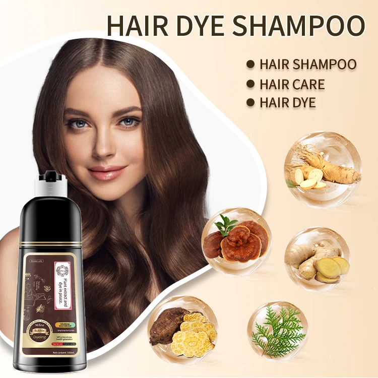 Factory wholesale black hair dye shampoo