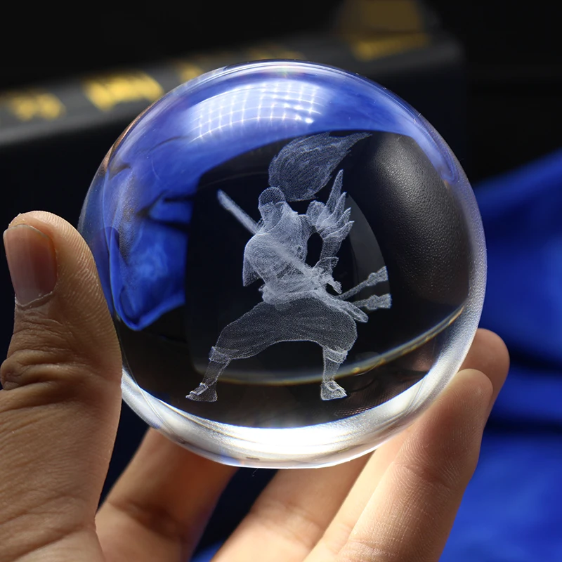 Custom Animation Game Character Design Laser Engraving LOL Dragon Ball Super 3D Crystal Ball Toys