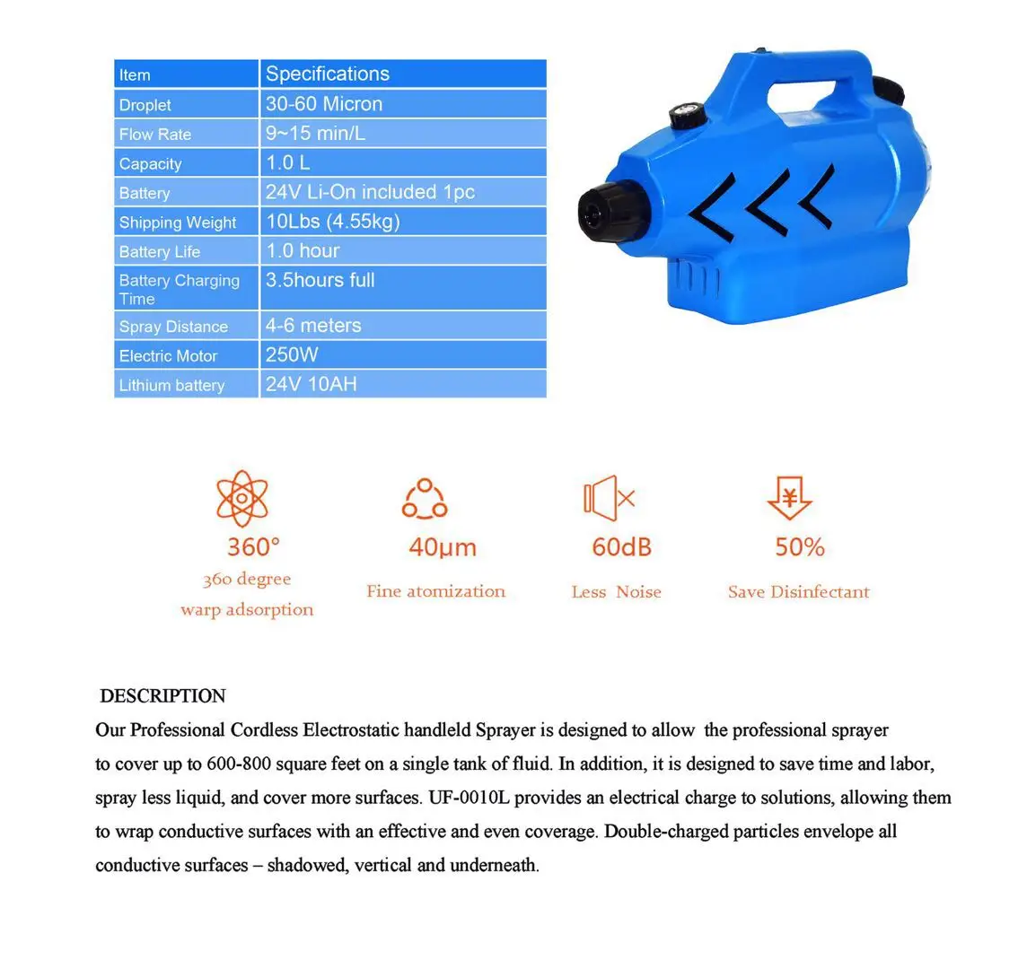 
CE OEM 10l electrostatic sprayer 10l electrostatic sprayer 10l electrostatic sprayer 