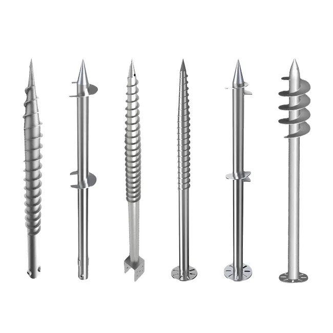 600MM 800MM 1.2M 1.6M 1.8M 2.0M 2.5M 3.0M Customized Length earth screw galvanized screw piles for the foundation building