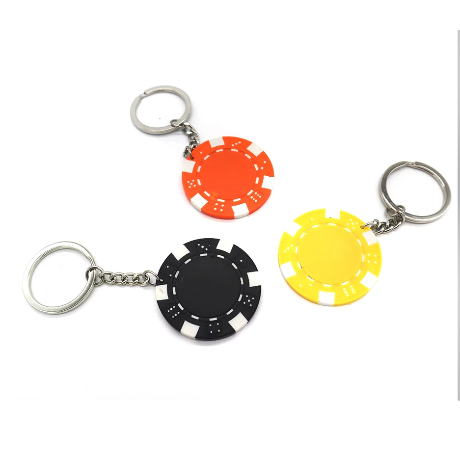 China factory custom high quality Las Vegas casino poker chips keychain Plastic