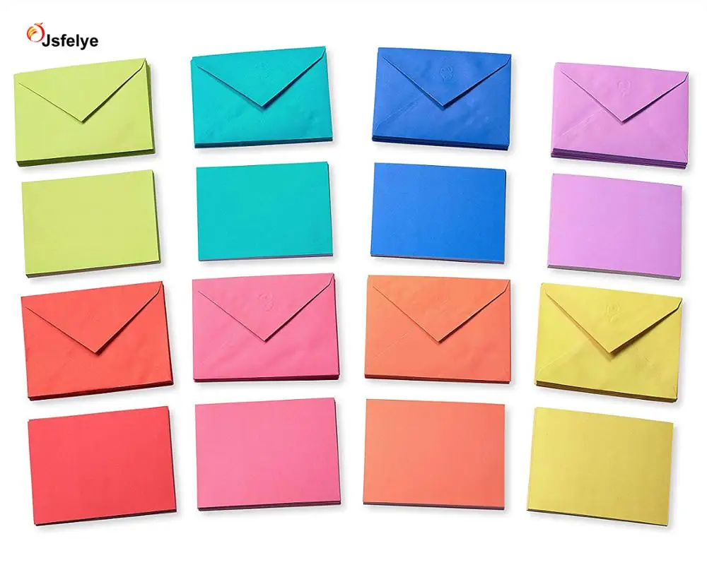 Американские поздравления, радужные пустые однопанельные карты и цветные конверты