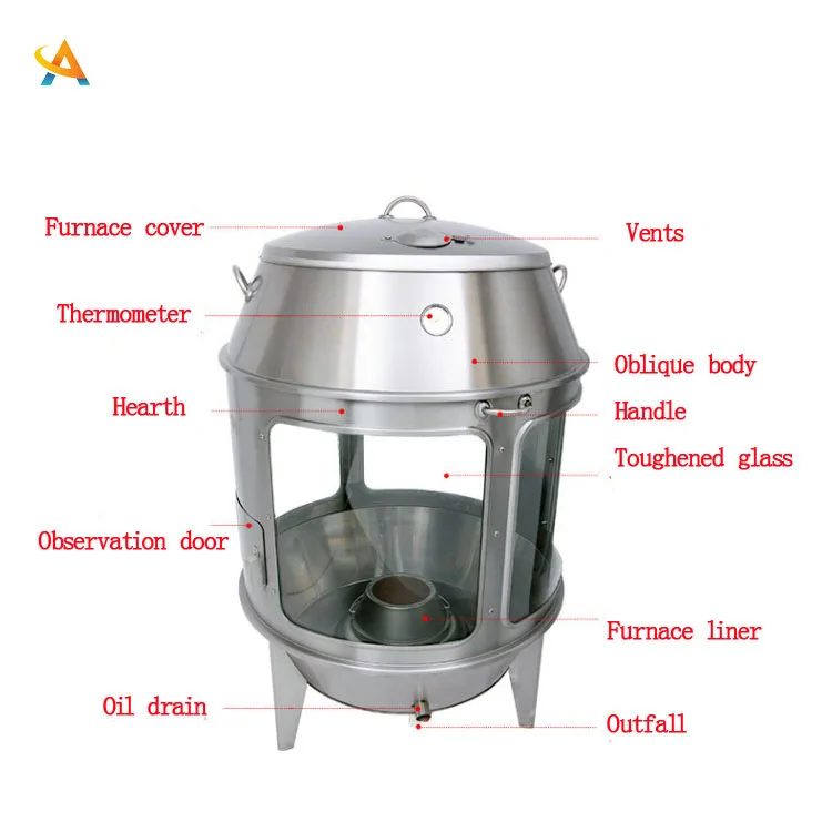 customized industrial stainless steel rack charcoal chicken duck roaster grill oven cooker best price