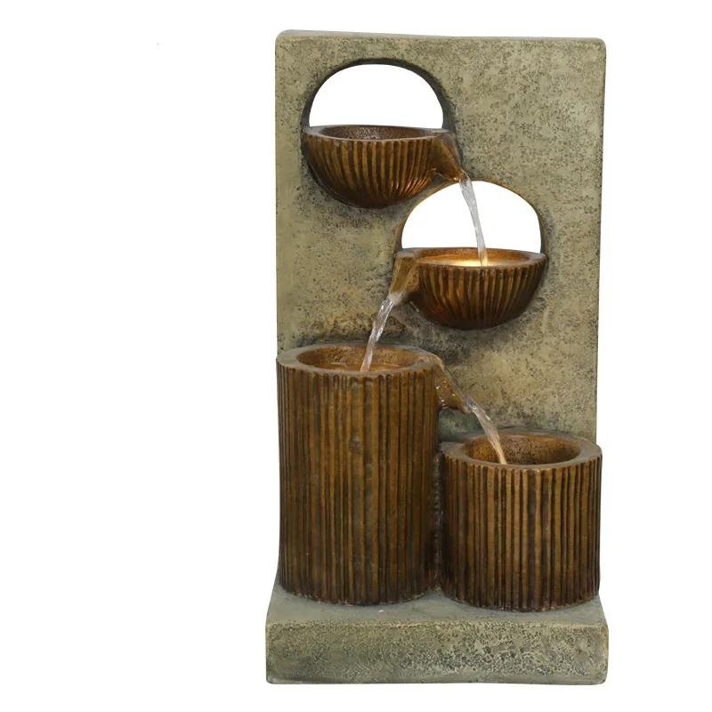 Pots Water Fountain with LED Light