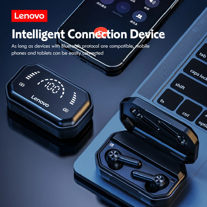 TWS-наушники Lenovo LP3 Pro с зеркальным светодиодным дисплеем и функцией Bluetooth 5,0
