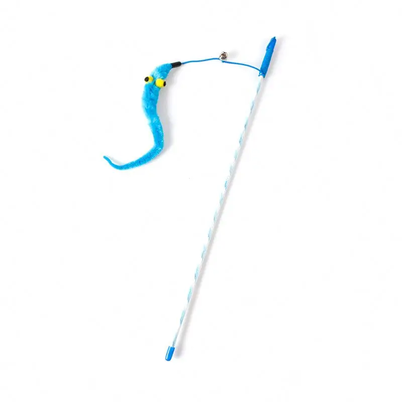 Factory direct new funny cat stick replacement head caterpillar funny cat stick pet toy