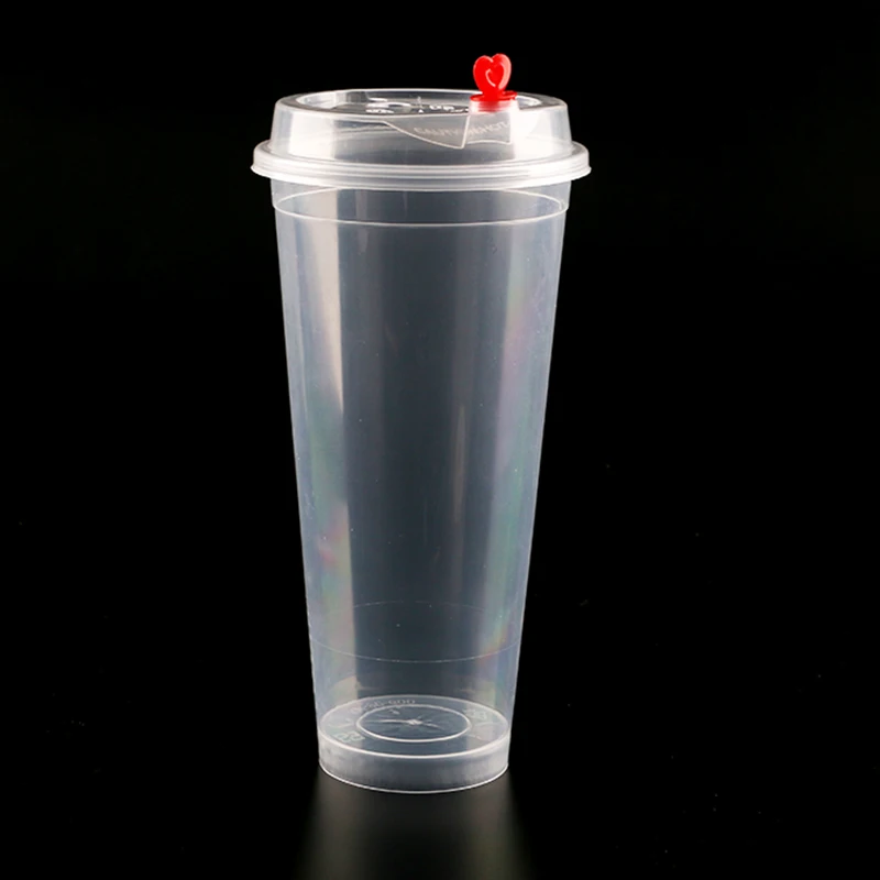 600ml PP Injection Cup Clear - 89mm caliber Hot Drink PP Injection Thick 20oz Disposable Boba Plastic Cup With Lid
