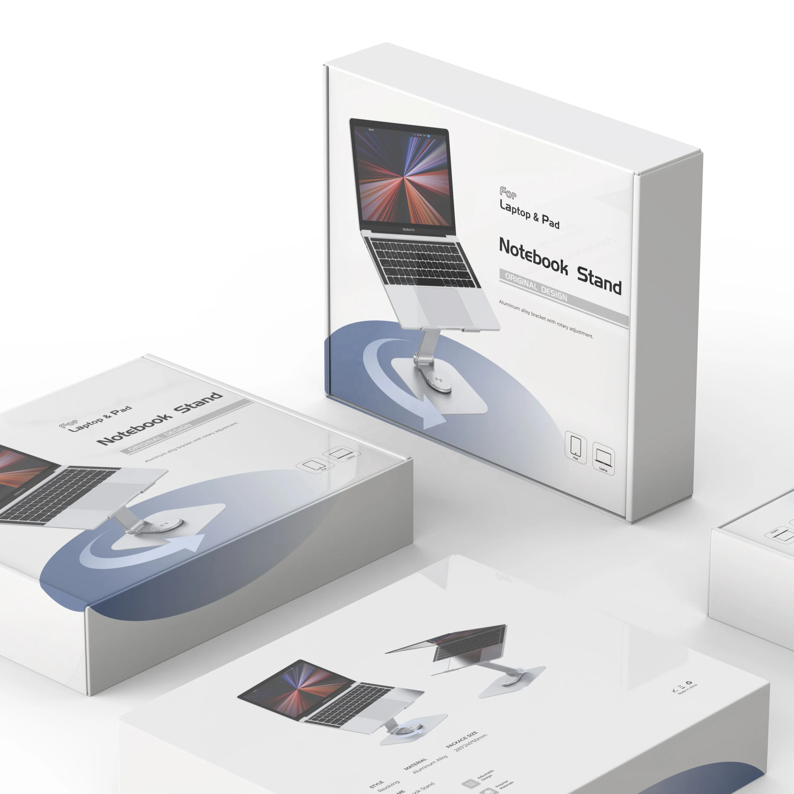 luxury 360 degree rotatable Aluminum Tablet Stand Adjustable For Macbook PC Computer Stand For iPad Holder Laptop Holder Base