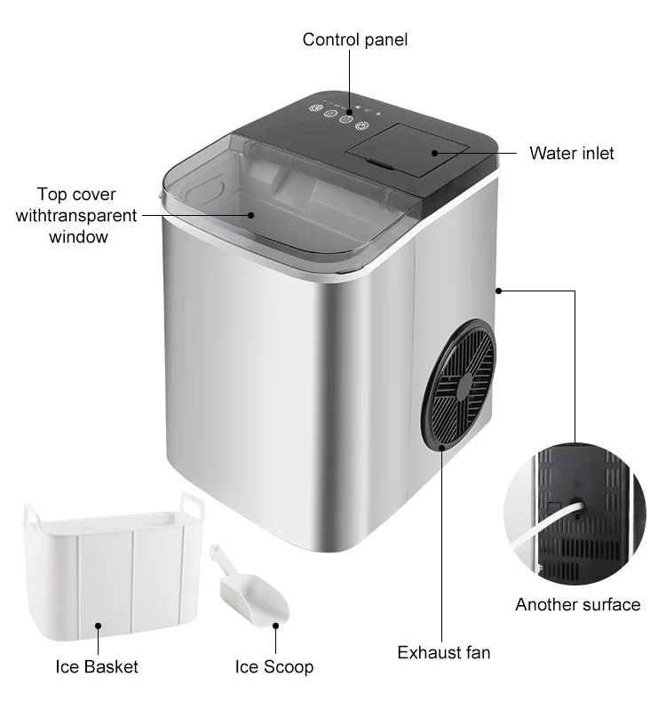 Automatic Portable Mini Ice Cream Maker Home Fruit Ice Cream Maker With LCD Display Timer