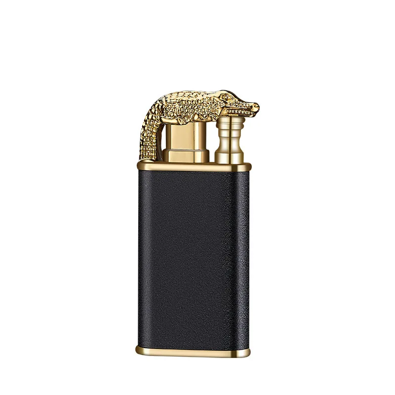 Alligator Dolphin Metal double fire switching lighter direct direct fire conversion inflatable torch lighter