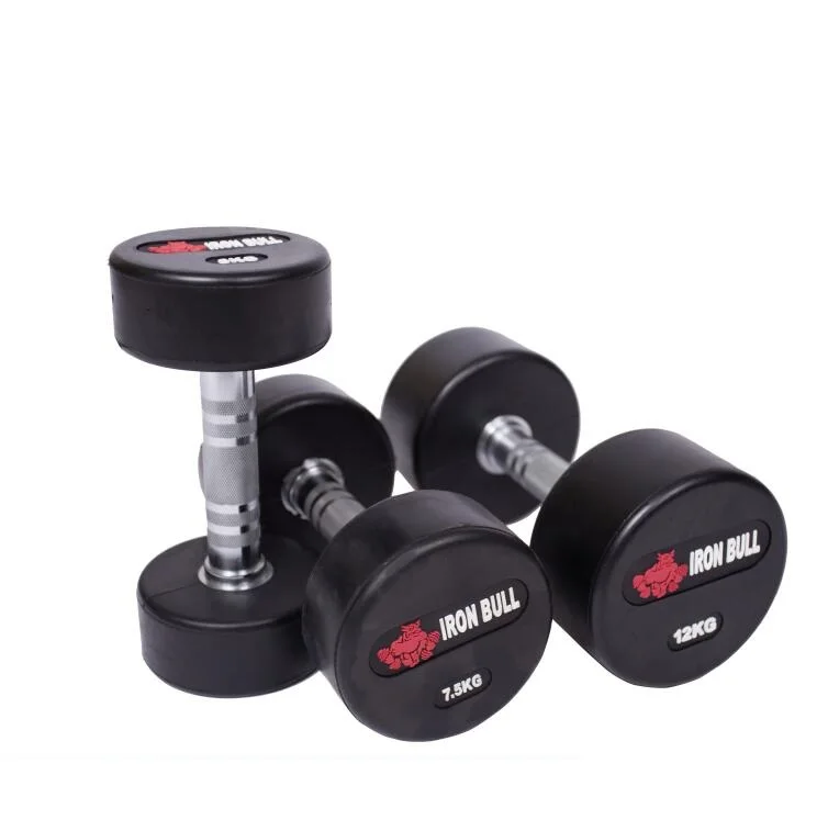 Ironbull оптовая продажа гантели с резиновым покрытием на заказ