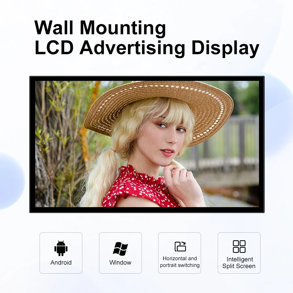 LED Ads Screen B2B Menu Boards Advertising Media Player Wall Mount Hanging Digital Signage And Displays