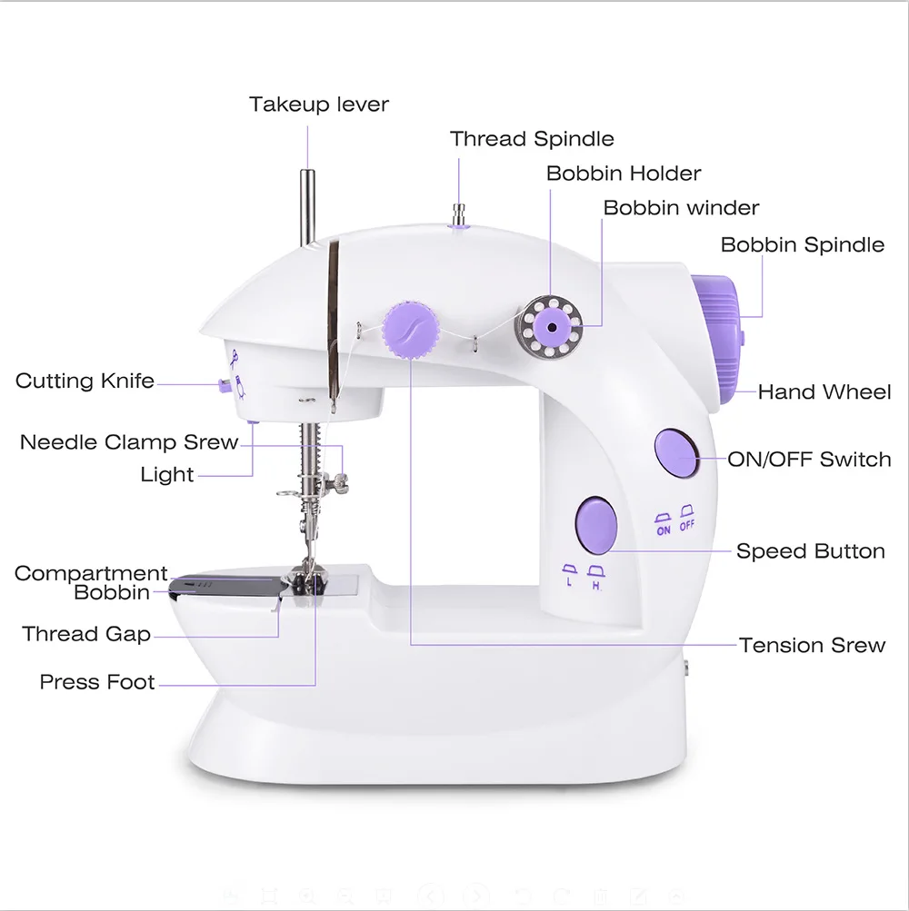 
China Factory Household Mini Electric Sewing Machine electric motor for sewing machine 