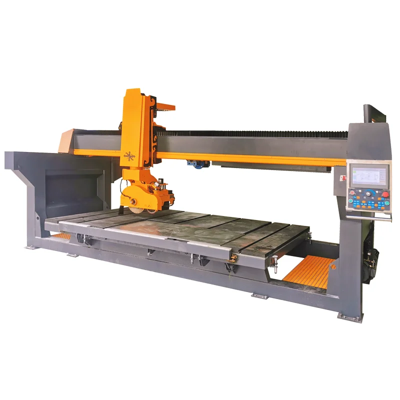 Multi function  5-axis cnc granite bridge saw stone cutting machine tile cutter polishing cutting edging