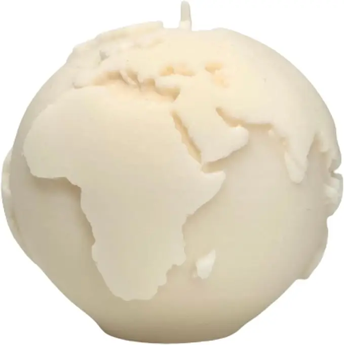 Handmade Candle with Fat Caramel Scent Salt Butter Earth Shape Elemental 220g