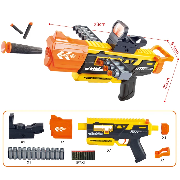Soft Bullet Gun Soft Foam Bullet Blaster Toy air soft Gun  And Weapons Army Shell Ejecting Toy Metal Guns