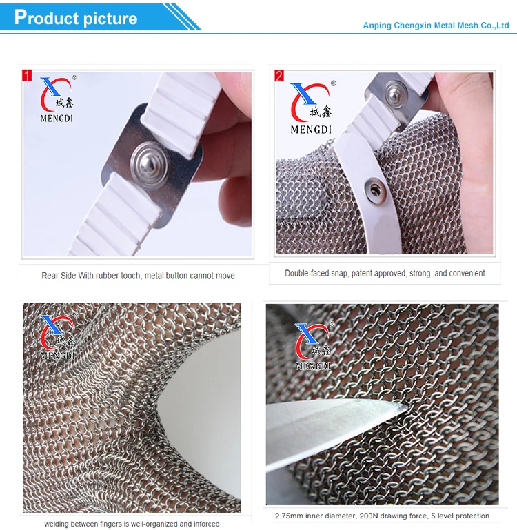 wholesales anti-cutting cut resistant metal Wire mesh Gloves Kitchen, Level 5 Protection Cut Resistant Gloves Chain Gloves