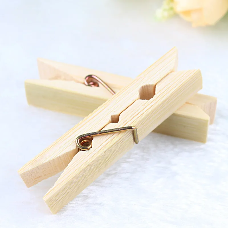 Bamboo Clothespins 20 Pieces Bamboo Pegs Clothes Pegs Wood durable Hanging Clips for Home Clothes Windproof Supplies 6cmx1.2cm