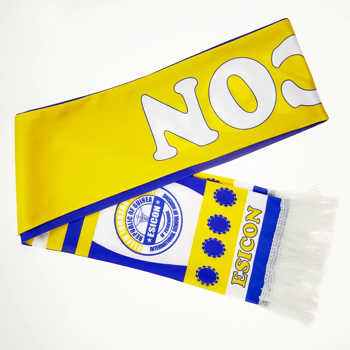 Hot Sale Bulk Custom Logo Free Sample Scarf Soccer Silk Cheer Club Souvenir Fan Scarf