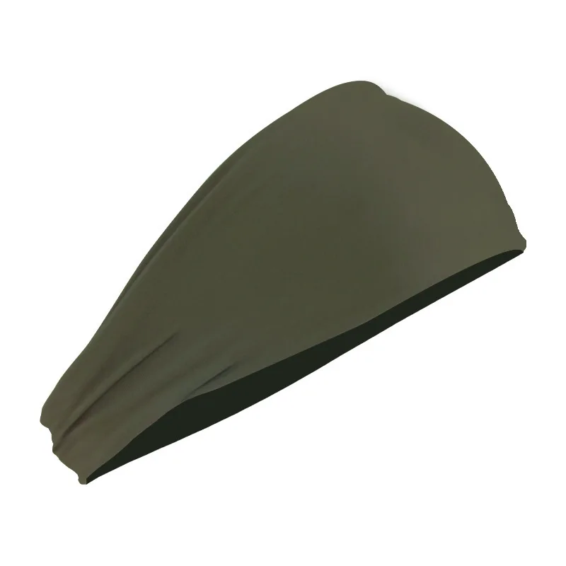 High Quality Sweat Absorbing Wide Nylon Elastic Sweatband Sports Yoga Fitness Exercise Headband Non Slip