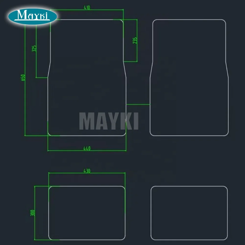 440x650mm Starlight Fiber Optic Car Mat Light Kit With 4 Star Car Rug Color Changing Led Light Engine Rf Remote