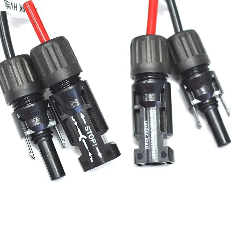 Factory Solar panel connector MC 4 male and female PV solar power cable with ring terminal