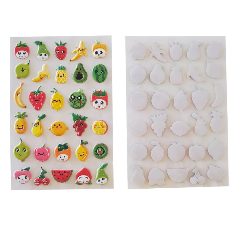 Cute Fruits Stickers Factory Direct Sales 3D Cartoon Puffy Stickers For Kids
