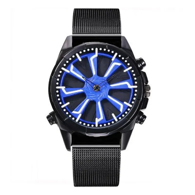 Fashion Sports Car Wheel Rotatable Dial Quartz Watch speedometer wrist man watch MW16